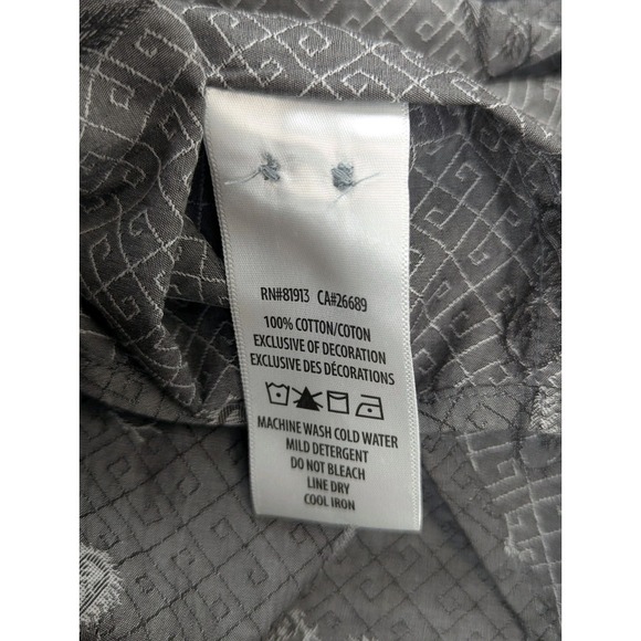 Robert Graham Bayview Paisley Jacquard Long Sleeve Button Flip Shirt Mens 3XL - Picture 9 of 9